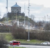 Här är Skansen Lejonet.På bilden syns påbörjade arbetena i berggrunden under Skansen Lejonet.