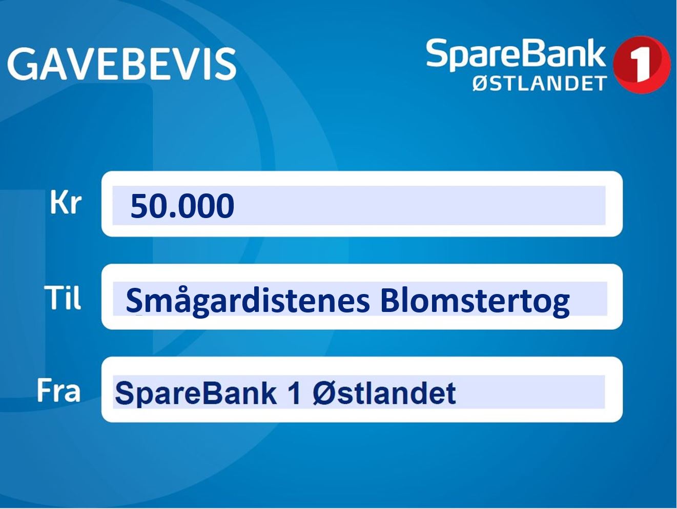 Smågardistene takker Sparebank 1 Østlandet