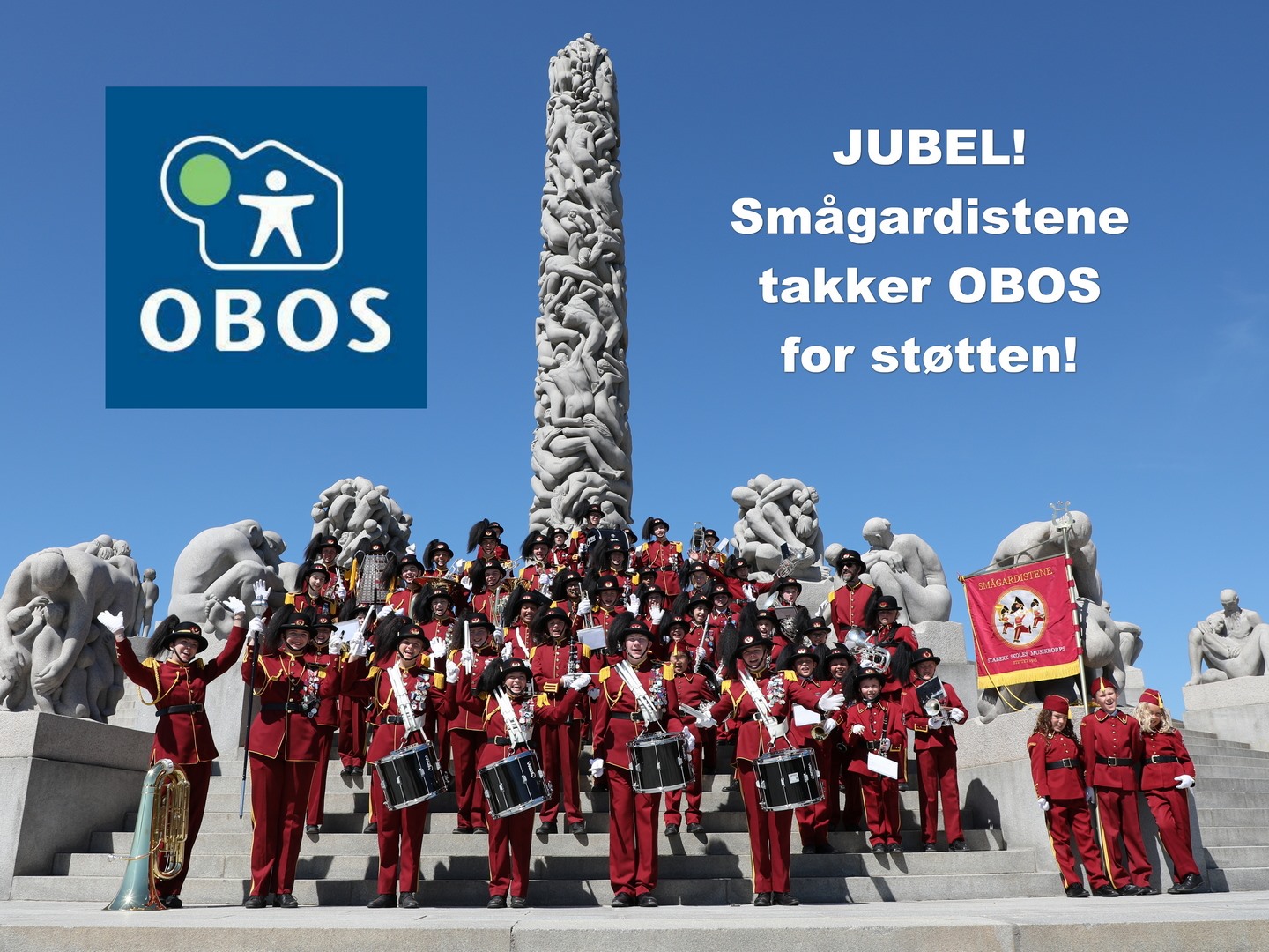 JUBEL!!! Smågardistene har fått støtte fra OBOS