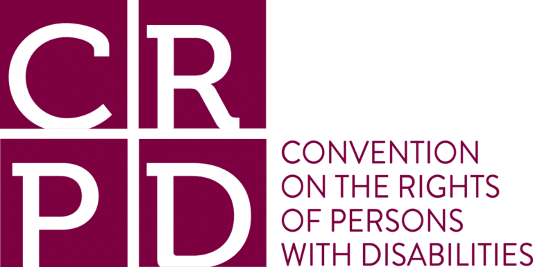Logo av Konvensjonen på rettighetene til personer med funksjonsnedsettelser.