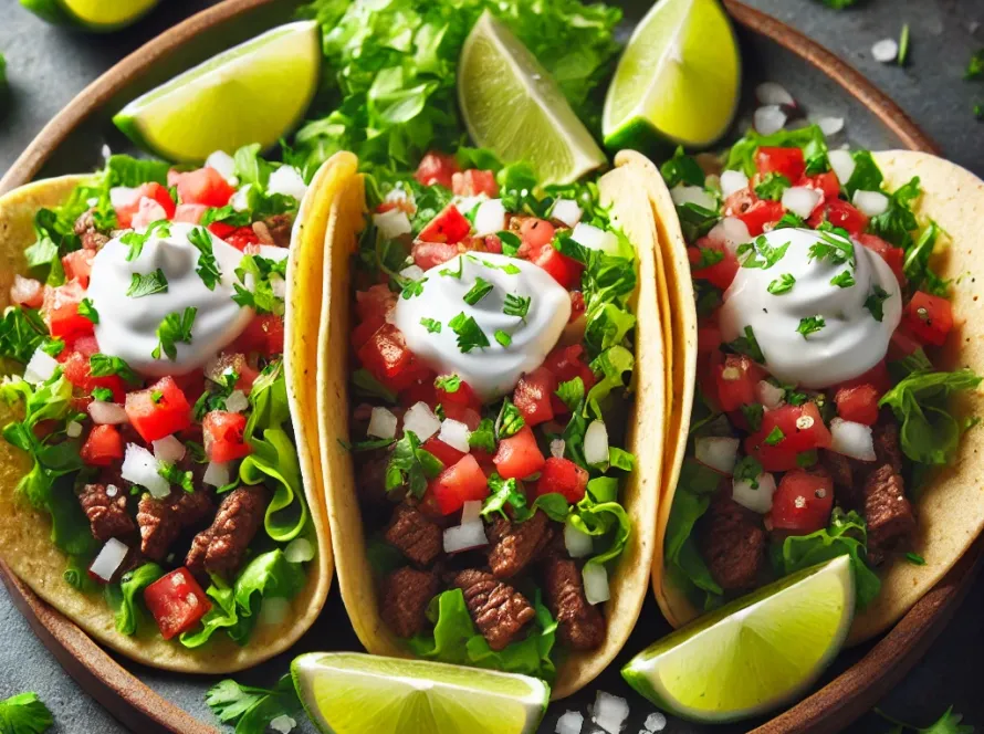 Beef Tacos with Pico de Gallo