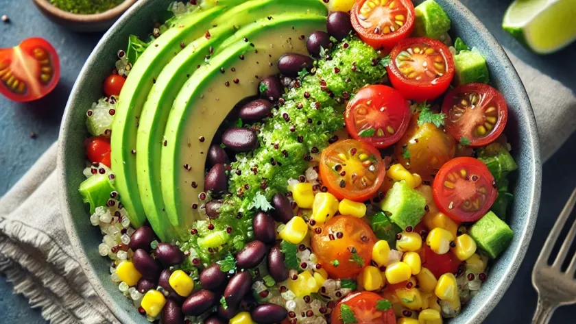 Quinoa Salad with Avocado and Black Beans