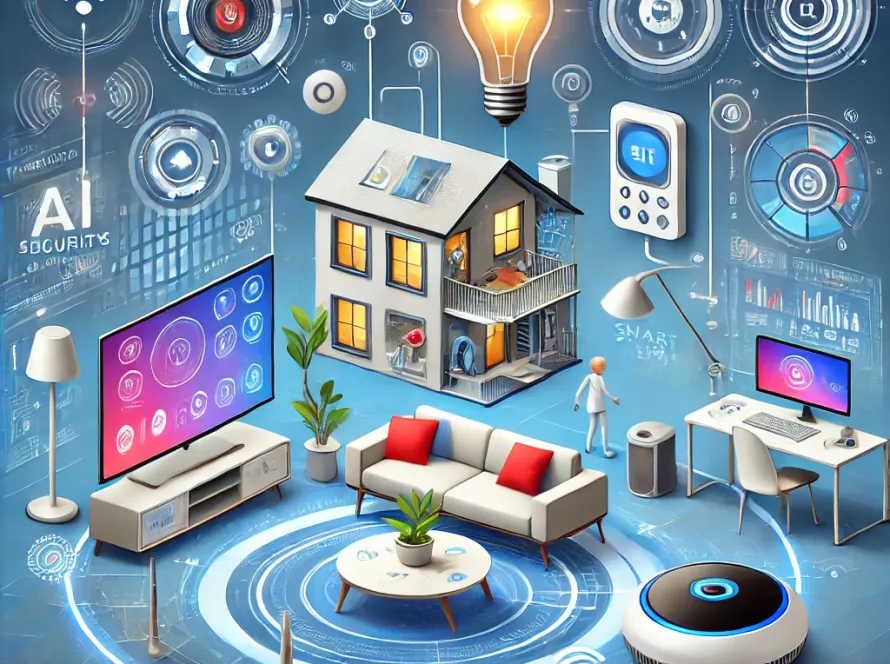 Advanced smart home automation concept.