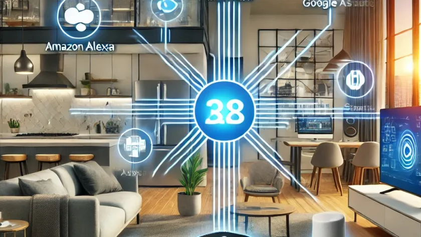 Integrating AI Platforms with Home Automation Systems 1 AI platforms like Alexa, Google Assistant, and Siri integrated into a home automation system.