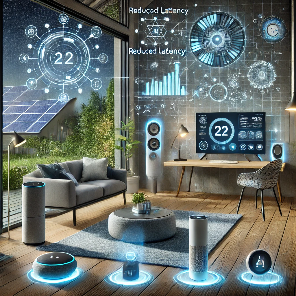 Futuristic smart home with connected devices and AI integration for seamless control