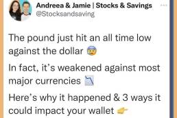 Instagram screenshot of thread referencing pound deflation