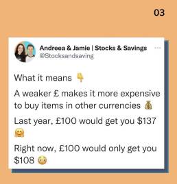 Instagram screenshot of thread referencing pound deflation