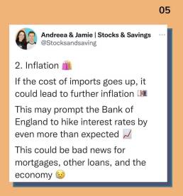 Instagram screenshot of thread referencing pound deflation