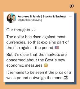 Instagram screenshot of thread referencing pound deflation