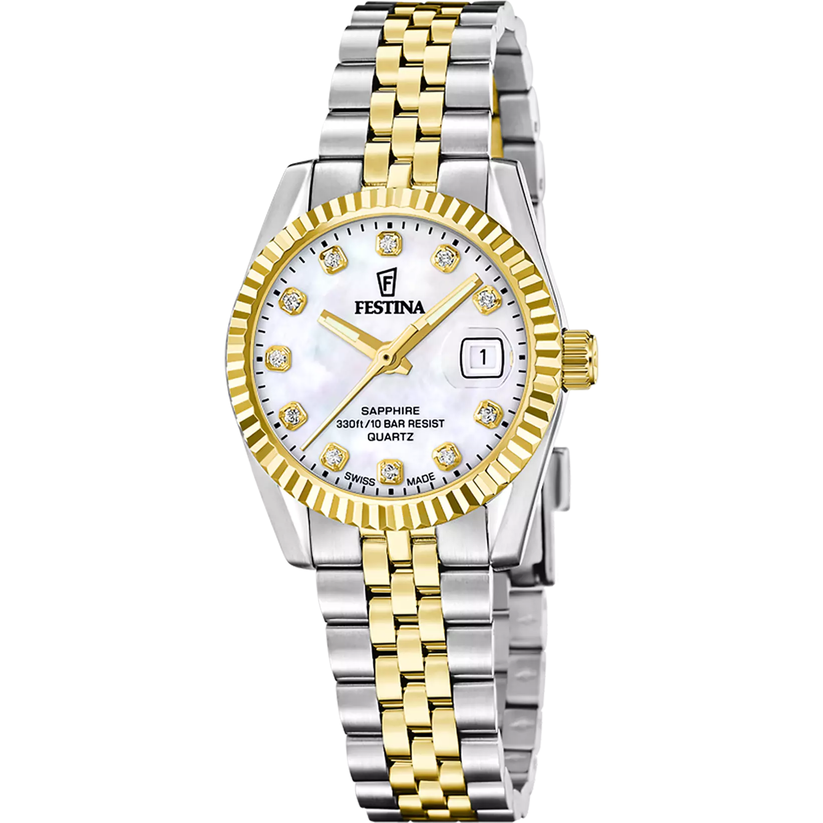 Festina Swiss Made F20088/1 – Klassisk Eleganse med Perlemor
