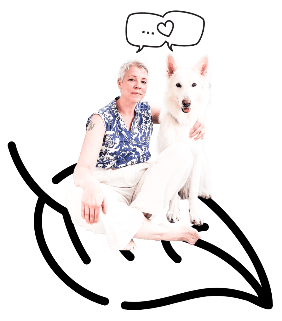 Vanja och Gizmo sitter på ett tecknat löv och planerar sitt hållbarhetsarbete.