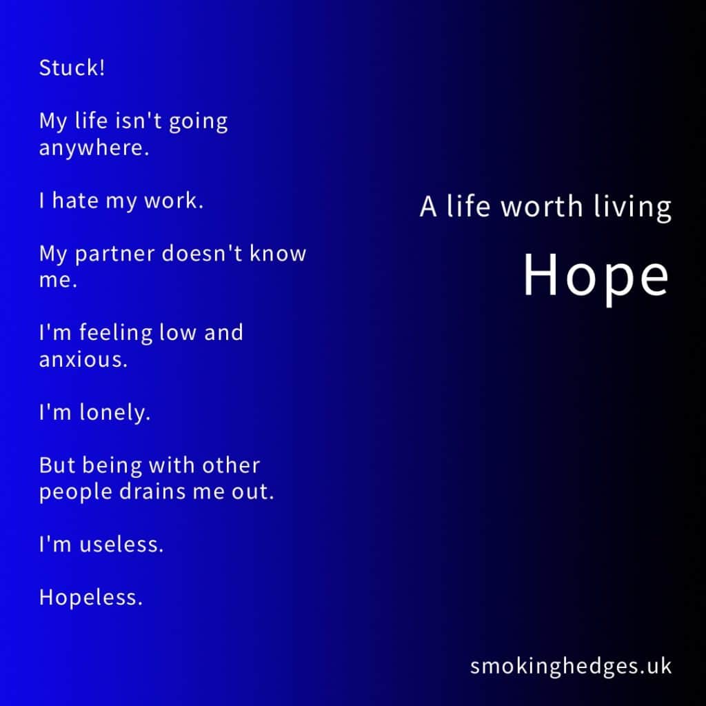 smokinghedges.uk - Hope. Change can happen blog post illustration.