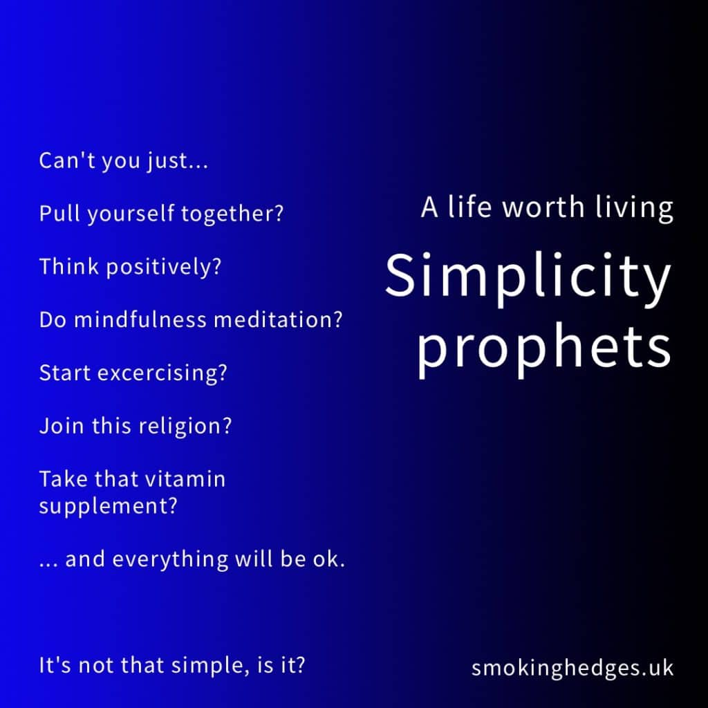 smokinghedges.uk - Simplicity prophets blog post illustration.