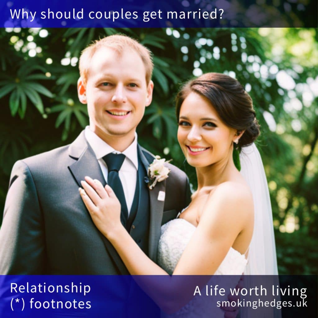 A couple getting married