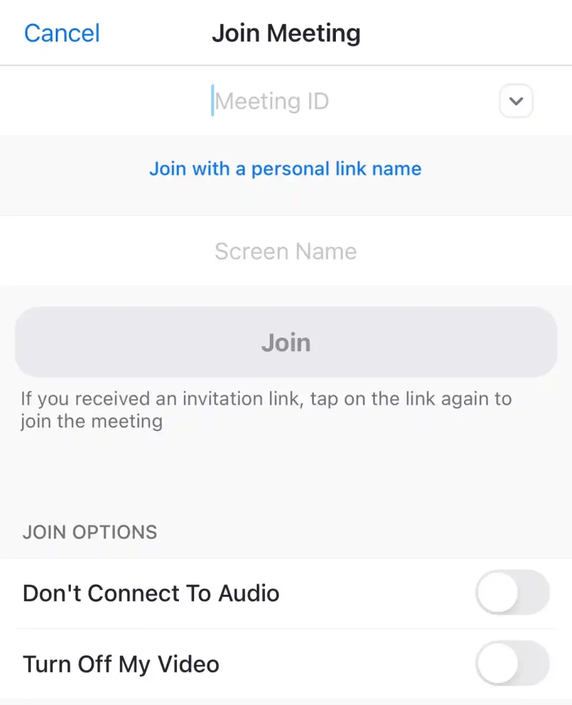 Join Zoom meeting on iPhone illustration