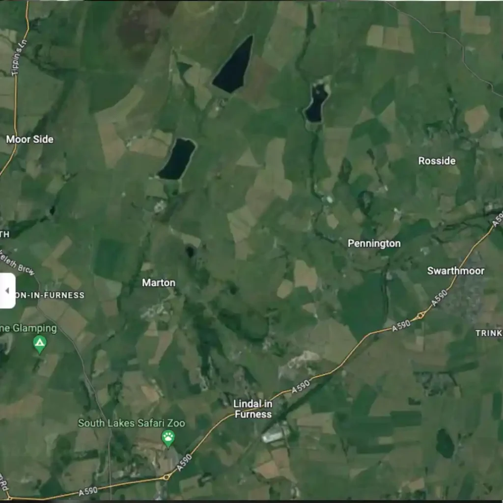 Section of Cumbria from Google Maps