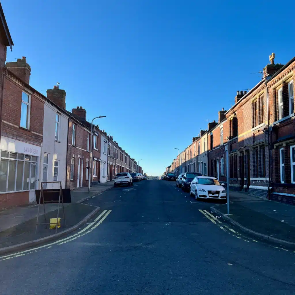 Terraced houses in Barrow-in-Furnes, Cumbria.