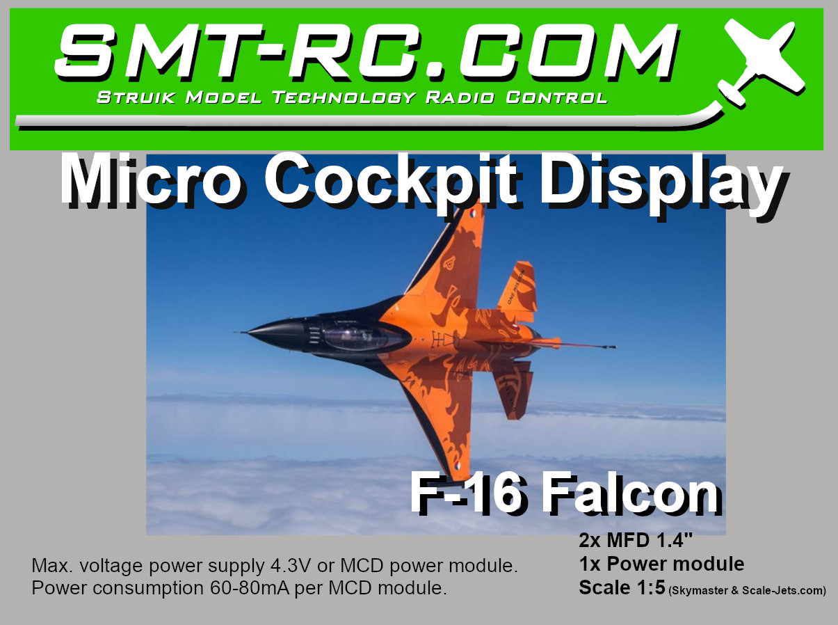 F-16 Micro cockpit display set F-16 Falcon (oa. Scale Jets) - Afbeelding 1