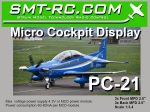 Micro cockpit display set PC-21 schaal 1:3.4