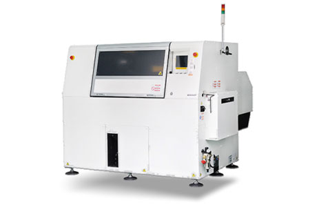 The small and efficient AV132 has a performance of 30,000 cph. Due to the stand-out features the AV132 is a high-speed axial THT-insertion machine.