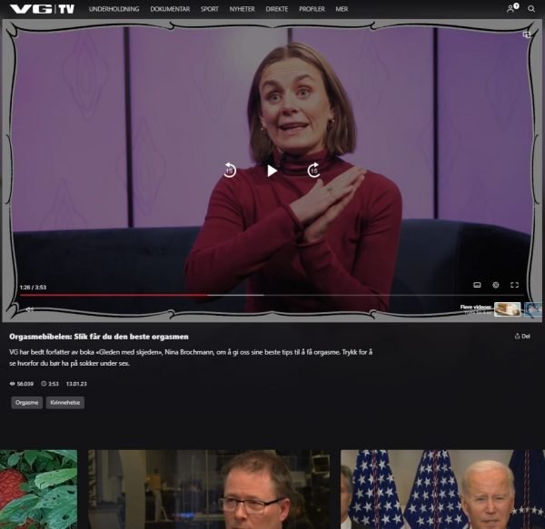 screenshot fra VG.no