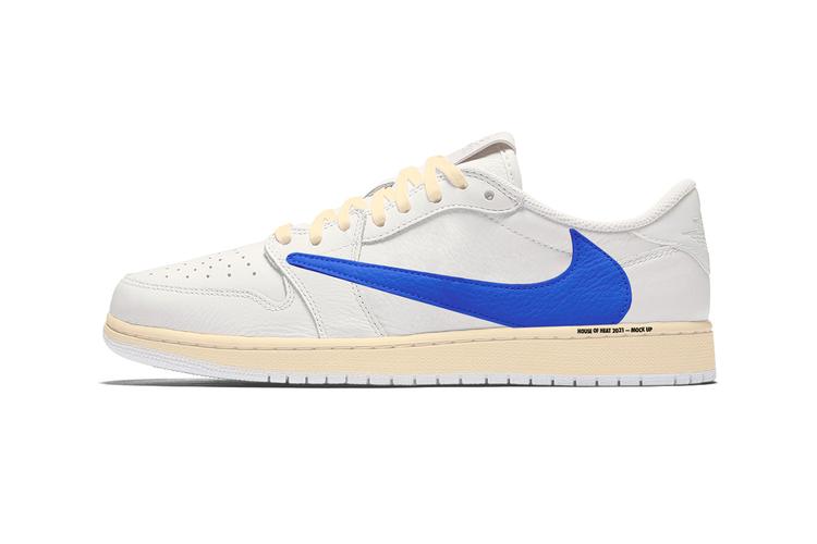 Travis Scott X Fragment Design Air Jordan 1 Low White Blue Sail Sneakersanalys