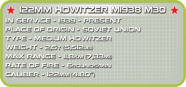 cobi 2395 122 mm Howitzer m1938 M