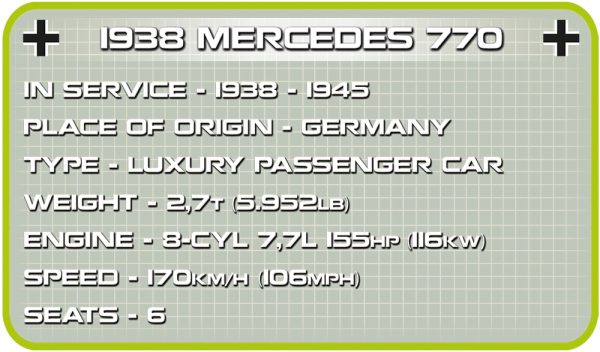 COBI 2407, 1938 Mercedes 770