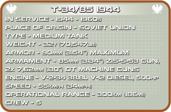 COBI 2524, T-34 - 85 Rudy 102