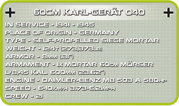 COBI 2530, 60CM Karl-Gerat 040 Adam