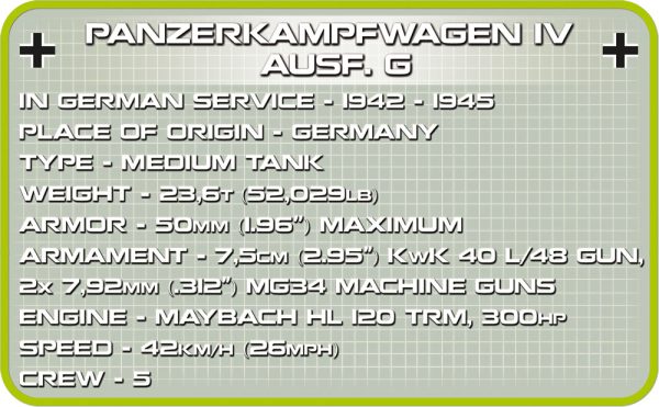 COBI 2546, Panzerkmpfwagen IV AusF. G