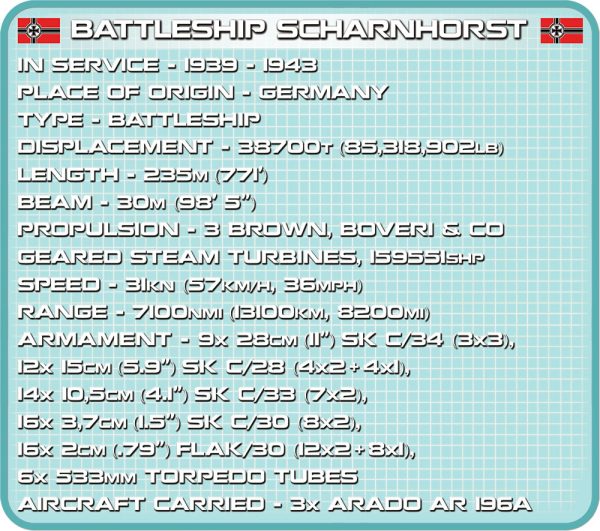 COBI 4818, Battleship Scharnhorst