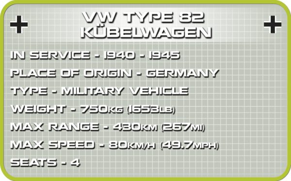 COBI 2402, VW Type 82 Kubelwagen