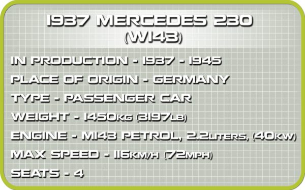 COBI 2251, 1937 Mercedes 230