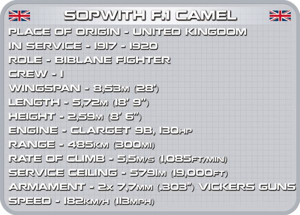 COBI 2975, Sopwith F.1. Camel