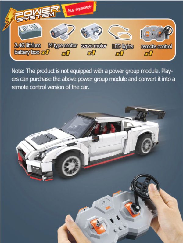 CaDA Bricks, C61016W Sports car