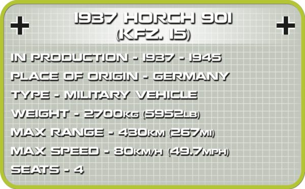 COBI 2256, 1937 Horch 901 (Kfz 15)