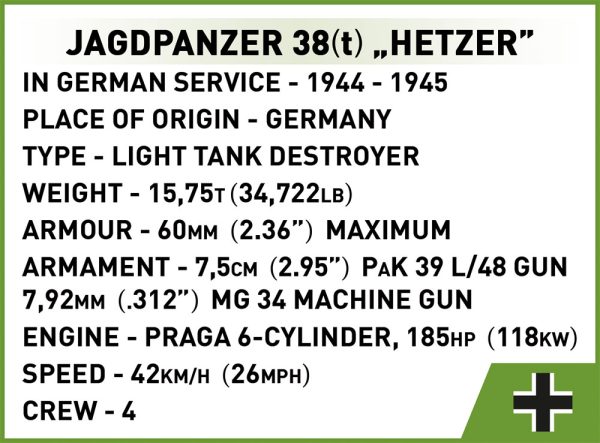 COBI 2558, Jagdpanzer 38 (Hetzer)