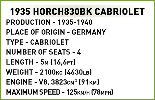 COBI 2262,1935 Horch 830 Cabriolet