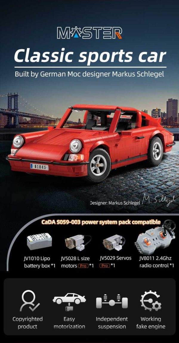 CaDA C61045W, Classic Sports Car 1:12.5 (excl. Motoren)