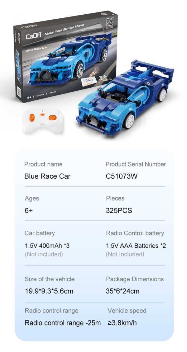 CaDA C51073w, Blue Race car