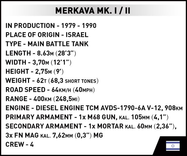 COBI 2621, Merkava MK.I / II