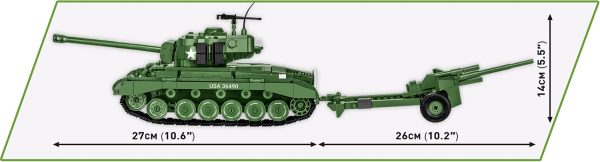 COBI 2563, M26 Pershing & 3-inch M5 gun (executive edition, 5 Minifigs)