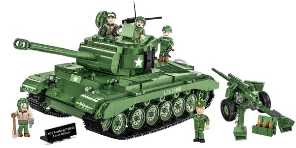 COBI 2563, M26 Pershing & 3-inch M5 gun (executive edition, 5 Minifigs)