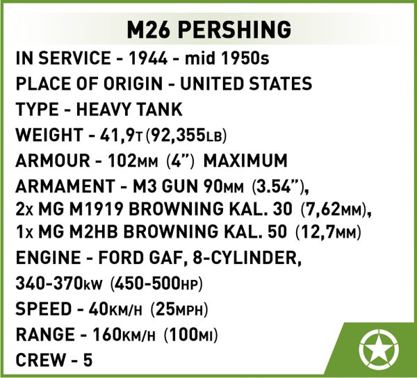 COBI 2564, M26 Pershing & 3-inch M5 gun