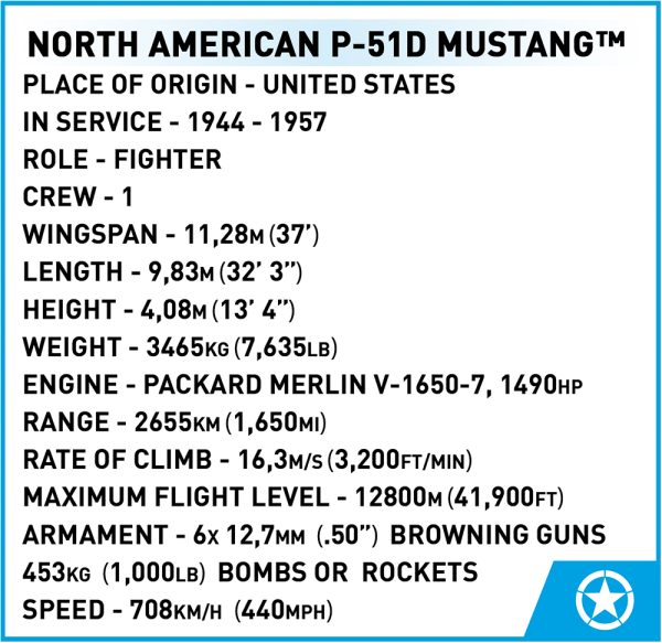 COBI 5719, P51D Mustang