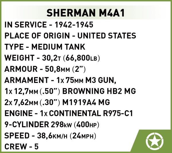 COBI 2715, Sherman M4A1