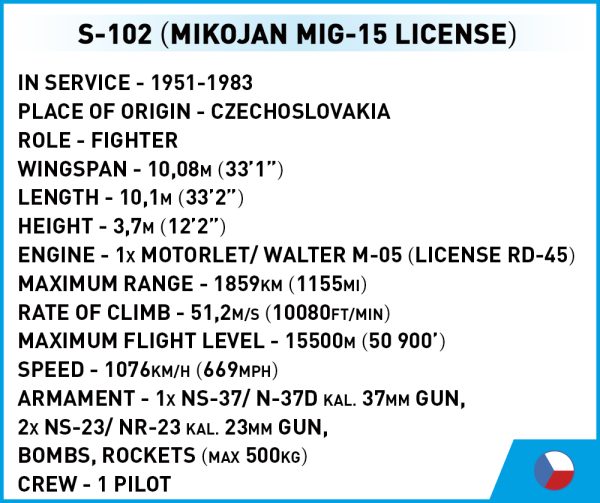 COBI 5821, S-102 Czechoslovak Air Force