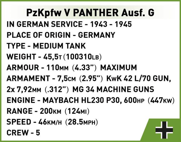 COBI 2566, Panzer V Panther Ausf G.