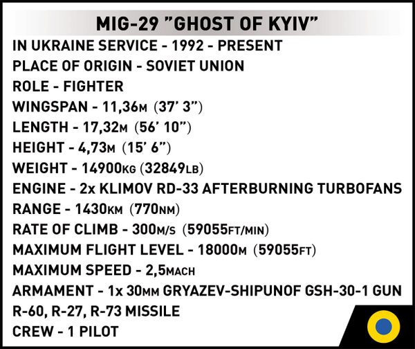 COBI 5833, MIG-29 "Ghost of Kyiv"
